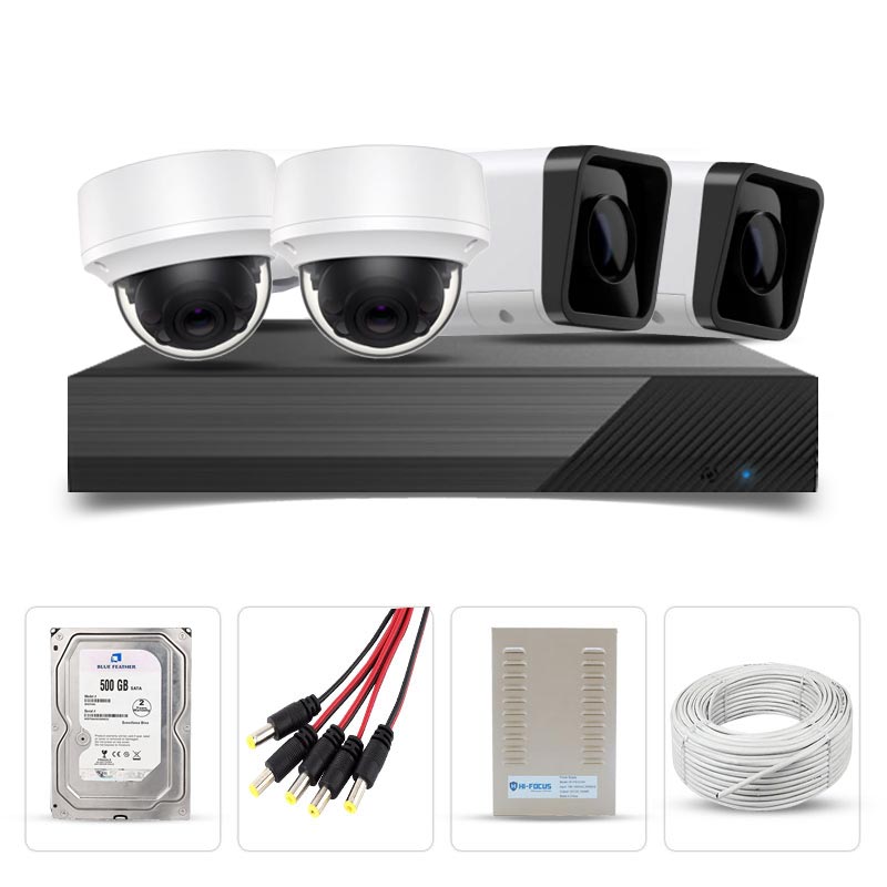 Picture of Hikvision 4CH 4Cameras Accessories Combo